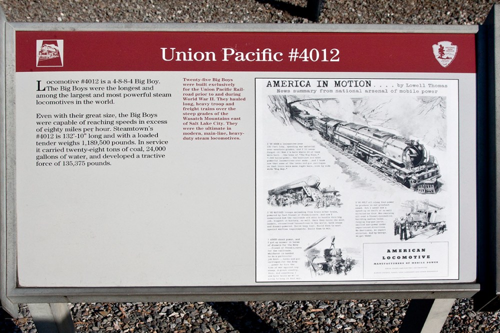 2 union Pacific 4012 display